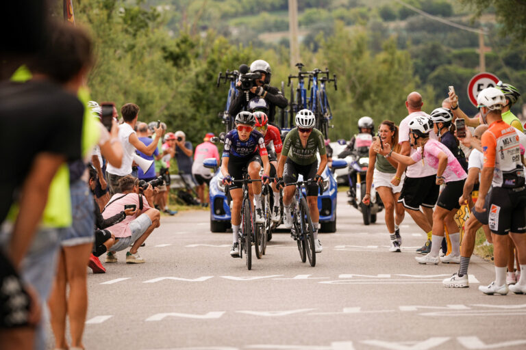 during the 8th stage of the Giro d’Italia Women, from Forlì to Imola (Autodromo Enzo e Dino Ferrari), Italy Sunday, July 13, 2025. Sport - cycling . (Photo by Marco Alpozzi/Lapresse)